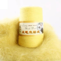 HKM-014291 Hand-Knitted Medium Thick Mink Scarf - Soft Woolen Cone Yarn