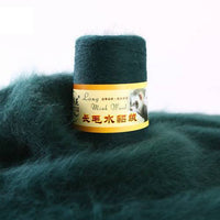 HKM-014291 Hand-Knitted Medium Thick Mink Scarf - Soft Woolen Cone Yarn