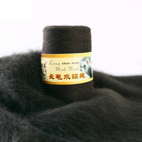 HKM-014291 Hand-Knitted Medium Thick Mink Scarf - Soft Woolen Cone Yarn