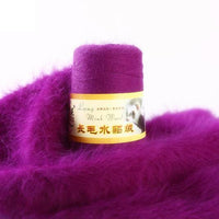 HKM-014291 Hand-Knitted Medium Thick Mink Scarf - Soft Woolen Cone Yarn