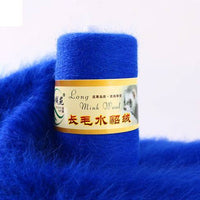 HKM-014291 Hand-Knitted Medium Thick Mink Scarf - Soft Woolen Cone Yarn