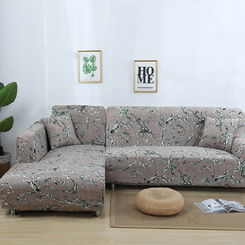 HKM-014291 Stretch Print Sofa Cover in Fashionable Design for Various Sizes