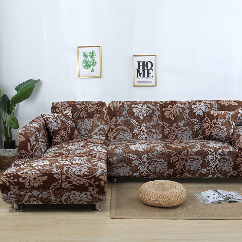 HKM-014291 Stretch Print Sofa Cover in Fashionable Design for Various Sizes