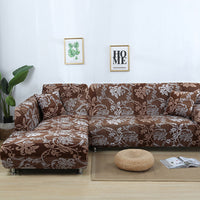 HKM-014291 Stretch Print Sofa Cover in Fashionable Design for Various Sizes