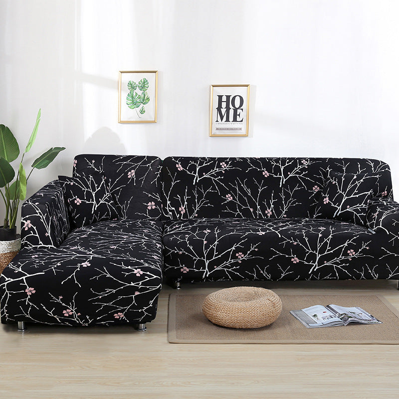 HKM-014291 Stretch Print Sofa Cover in Fashionable Design for Various Sizes