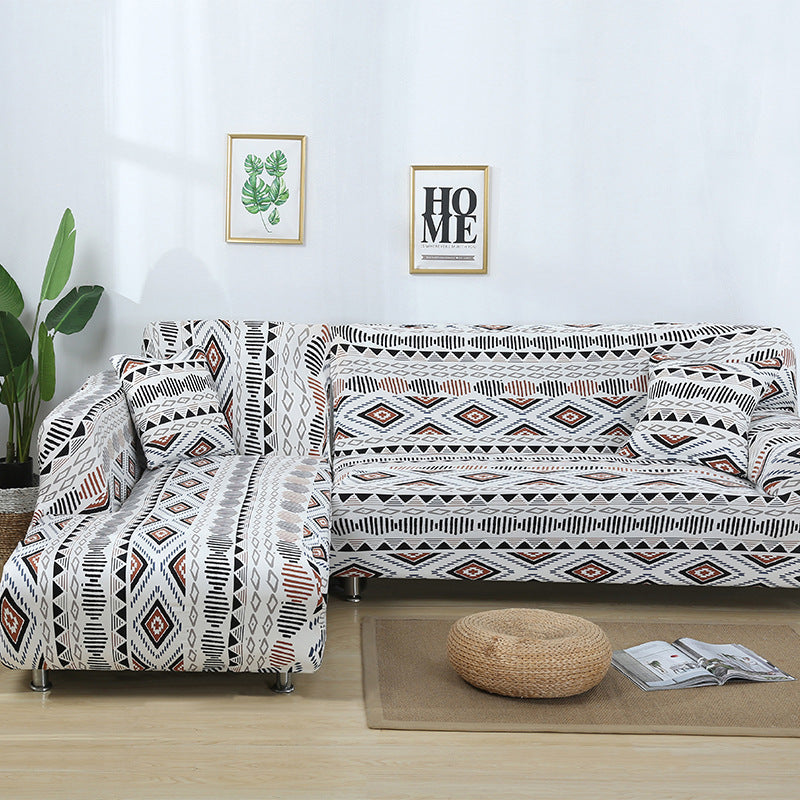 HKM-014291 Stretch Print Sofa Cover in Fashionable Design for Various Sizes
