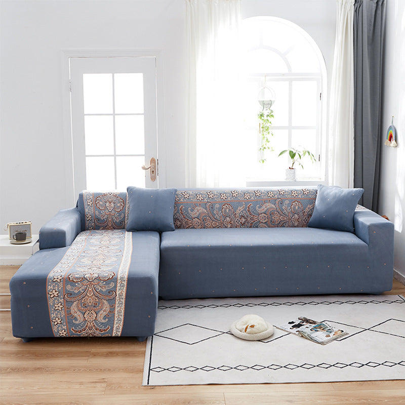 HKM-014291 Stretch Print Sofa Cover in Fashionable Design for Various Sizes