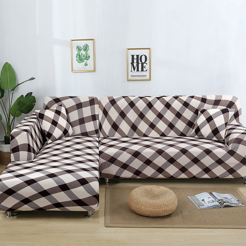 HKM-014291 Stretch Print Sofa Cover in Fashionable Design for Various Sizes