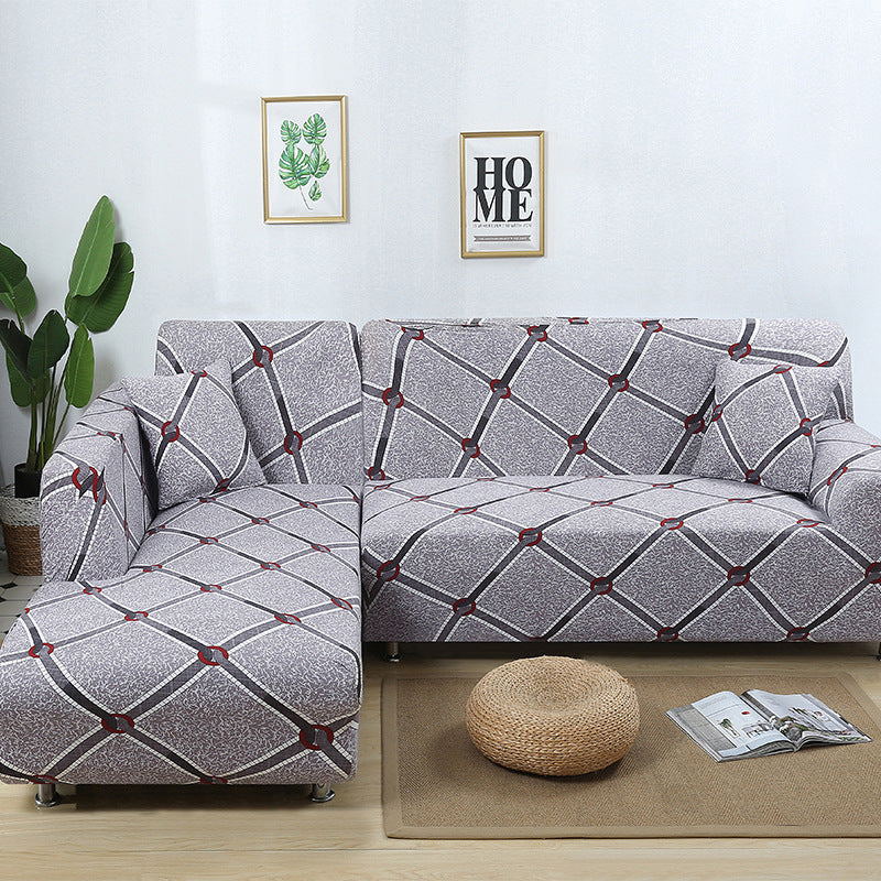 HKM-014291 Stretch Print Sofa Cover in Fashionable Design for Various Sizes