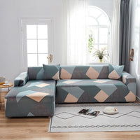 HKM-014291 Stretch Print Sofa Cover in Fashionable Design for Various Sizes