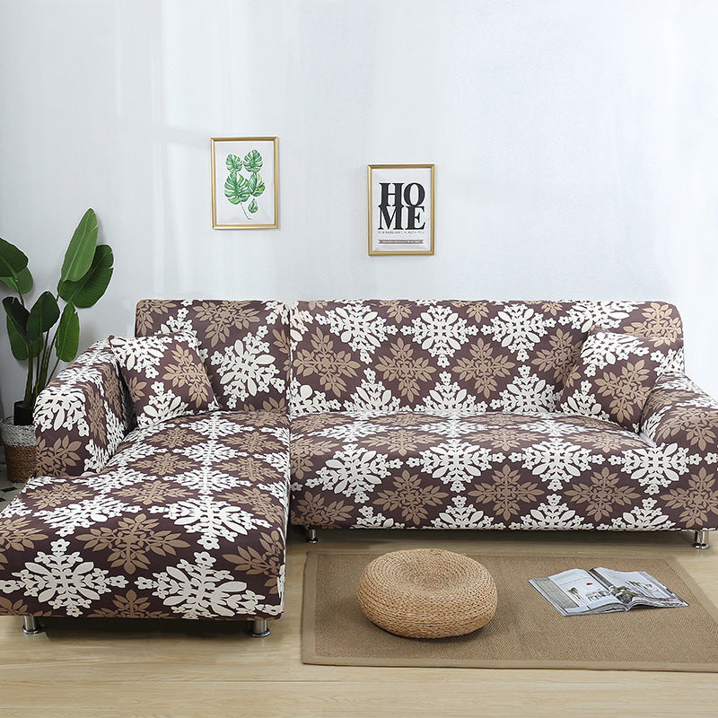 HKM-014291 Stretch Print Sofa Cover in Fashionable Design for Various Sizes