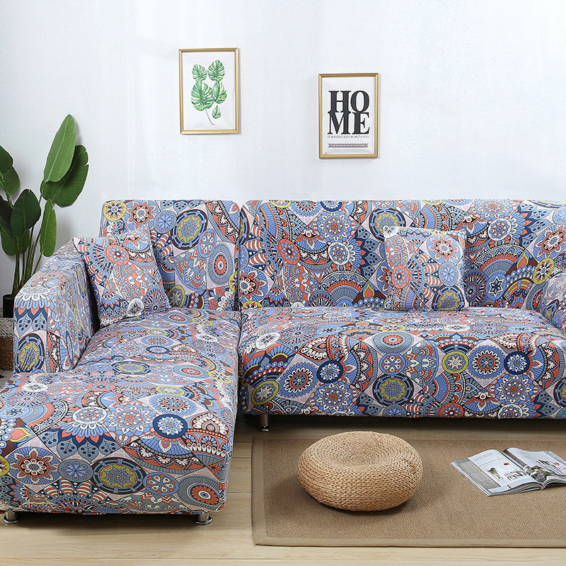 HKM-014291 Stretch Print Sofa Cover in Fashionable Design for Various Sizes