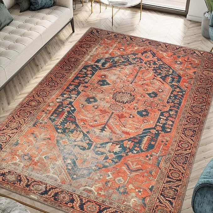 HKM-014355 Bohemian Ethnic Geometric Pattern Crystal Velvet Carpet in Various Sizes