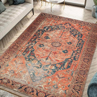 HKM-014355 Bohemian Ethnic Geometric Pattern Crystal Velvet Carpet in Various Sizes