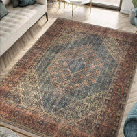 HKM-014355 Bohemian Ethnic Geometric Pattern Crystal Velvet Carpet in Various Sizes