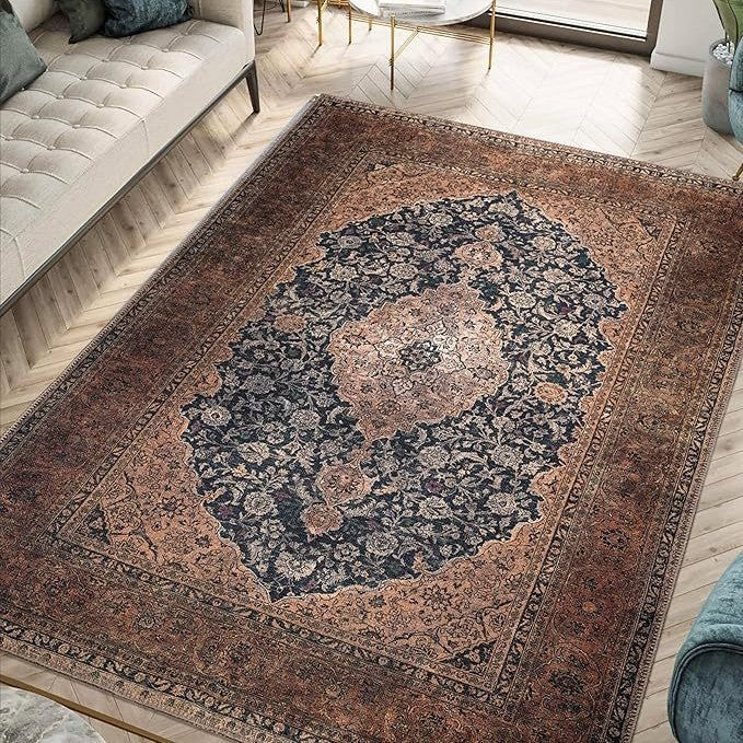 HKM-014355 Bohemian Ethnic Geometric Pattern Crystal Velvet Carpet in Various Sizes