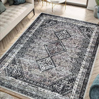 HKM-014355 Bohemian Ethnic Geometric Pattern Crystal Velvet Carpet in Various Sizes