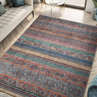 HKM-014355 Bohemian Ethnic Geometric Pattern Crystal Velvet Carpet in Various Sizes