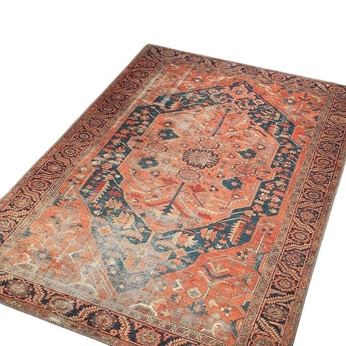 HKM-014355 Bohemian Ethnic Geometric Pattern Crystal Velvet Carpet in Various Sizes