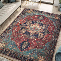 HKM-014355 Bohemian Ethnic Geometric Pattern Crystal Velvet Carpet in Various Sizes