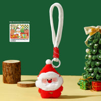 HKM-014419 Festive Plush Christmas Garland Pendant Keychain – Santa, Snowman, Elf & More