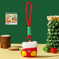 HKM-014419 Festive Plush Christmas Garland Pendant Keychain – Santa, Snowman, Elf & More