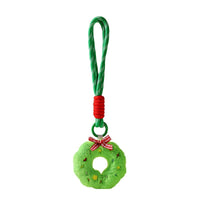 HKM-014419 Festive Plush Christmas Garland Pendant Keychain – Santa, Snowman, Elf & More