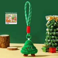 HKM-014419 Festive Plush Christmas Garland Pendant Keychain – Santa, Snowman, Elf & More