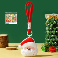HKM-014419 Festive Plush Christmas Garland Pendant Keychain – Santa, Snowman, Elf & More