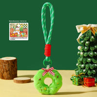 HKM-014419 Festive Plush Christmas Garland Pendant Keychain – Santa, Snowman, Elf & More