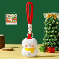 HKM-014419 Festive Plush Christmas Garland Pendant Keychain – Santa, Snowman, Elf & More