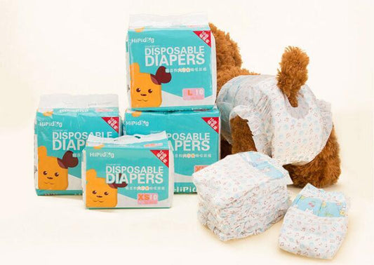 HKM-014547 Adjustable Male Dog Diapers 10-Pack - Soft, Breathable, Leak Protection, Antibacterial and Deodorant