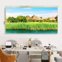 HKM-014547 Frameless Solid Wood Decorative Canvas Painting for Living Room