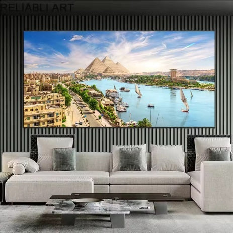 HKM-014547 Frameless Solid Wood Decorative Canvas Painting for Living Room