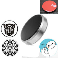 HKM-014675 Magnetic Car Phone Holder for Steering Wheel, Dashboard, and Sun Visor - Rose Gold Disk with Iron Pieces