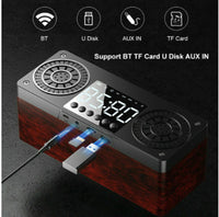 HKM-014675 Wooden Bluetooth Speaker with Subwoofer and Card Input, 1200mAh Battery