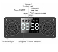 HKM-014675 Wooden Bluetooth Speaker with Subwoofer and Card Input, 1200mAh Battery