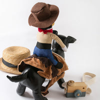 HKM-014803 Denim Pet Costume for Corgis, Teddy Bears, and Golden Retrievers - Personalized Casual Clothing for Spring and Autumn