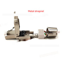 HKM-014803 Shielded CAT6A Modular Plug - 10 Gigabit Pressure-Free Network Connector, 74mm Size