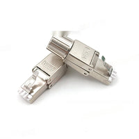 HKM-014803 Shielded CAT6A Modular Plug - 10 Gigabit Pressure-Free Network Connector, 74mm Size