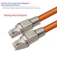 HKM-014803 Shielded CAT6A Modular Plug - 10 Gigabit Pressure-Free Network Connector, 74mm Size