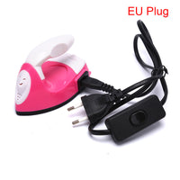 HKM-014931 Mini Electric Iron for DIY Crafting and Rhinestone Application, Portable Handmade Tool, 180°C Heating