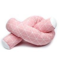 HKM-014931 Plaid Children's Bed with Baby Anti-Collision Soft Pillow Protection