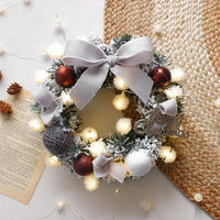 HKM-015059 Multicolor LED String Light Christmas Wreath with Pine Cones and Berries