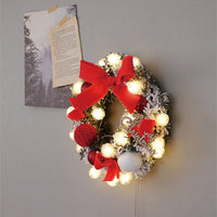 HKM-015059 Multicolor LED String Light Christmas Wreath with Pine Cones and Berries