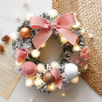 HKM-015059 Multicolor LED String Light Christmas Wreath with Pine Cones and Berries