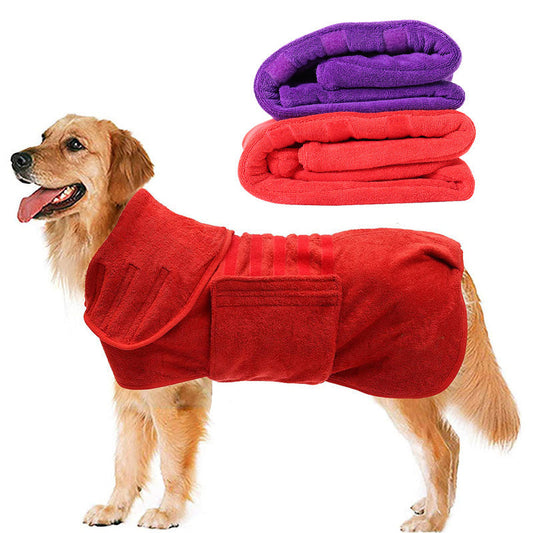 HKM-015059 Super Absorbent Quick Dry Fiber Bath Towel for Dogs - Available in Multiple Colors