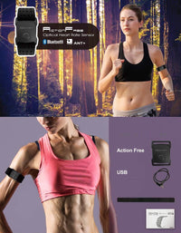 HKM-015123 Dual Mode Exercise Heart Rate Monitor Arm Band - Rechargeable, Waterproof, Bluetooth & ANT+ Compatible