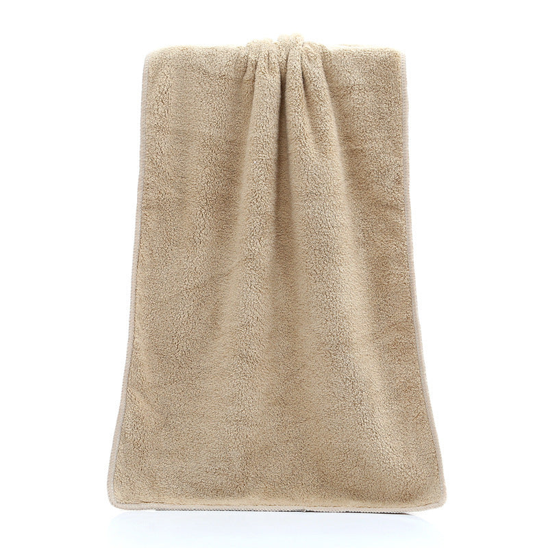 HKM-015187 High-Density Coral Fleece Microfiber Towel - 34x75cm, Polyester Fiber Composition