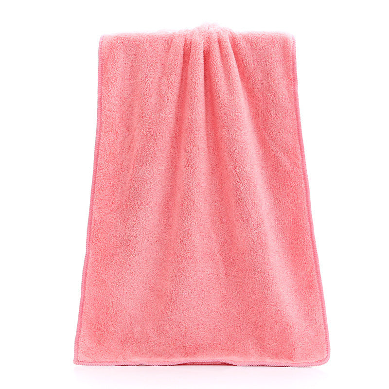 HKM-015187 High-Density Coral Fleece Microfiber Towel - 34x75cm, Polyester Fiber Composition